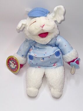 Vintage 1990 Shari Lewis "Baby Lamb Chop" Plush Hand Puppet w/Baby Pacifier NWT
